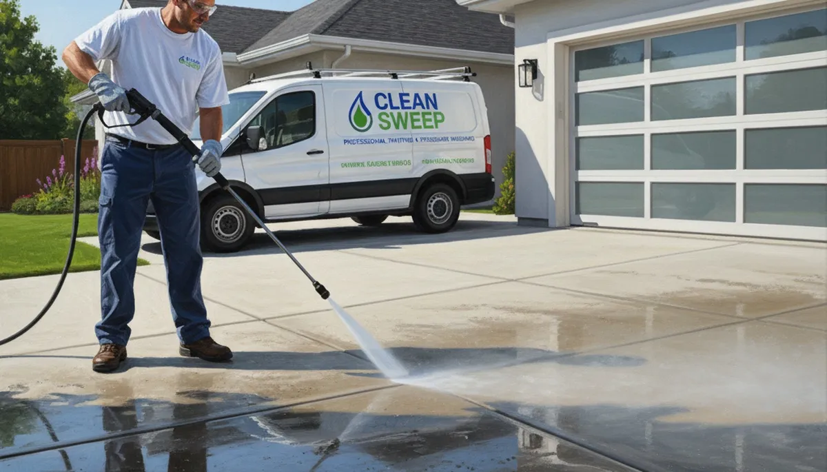 Concrete pressure cleaning in Boston, MA for driveways, patios, and walkways