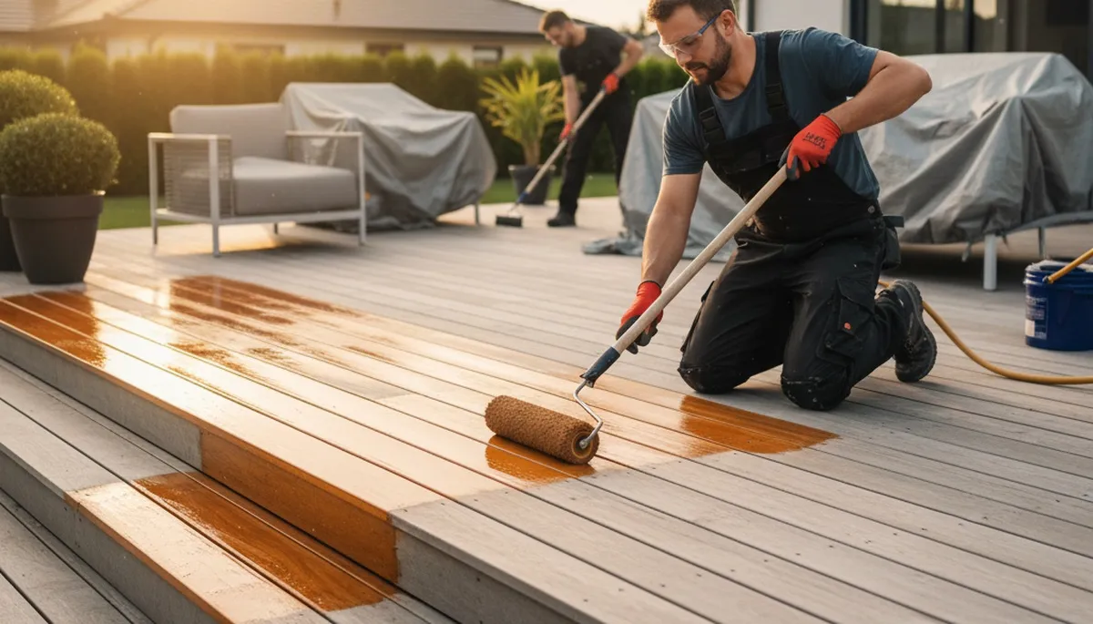 Boston deck sealing service in Boston, MA protects wood from moisture, rot, and UV damage