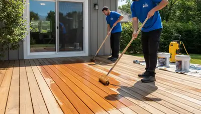 Boston deck sealing service in Boston, MA protects wood from moisture, rot, and UV damage
