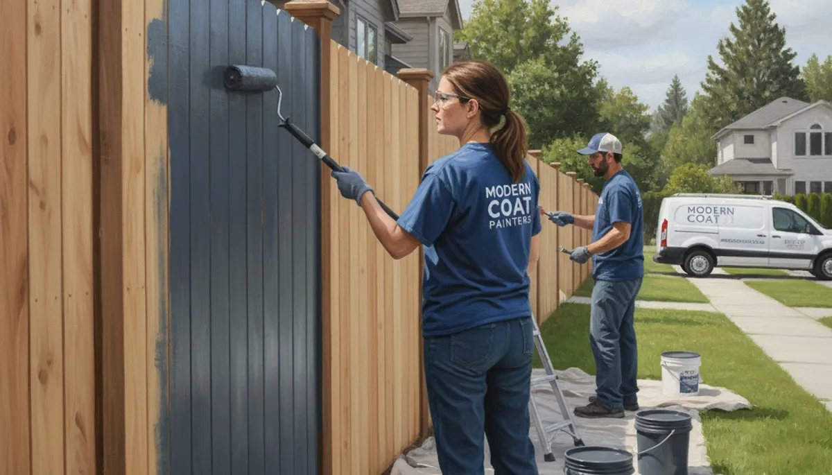 Boston, MA fence painting by Boston Paint Pros for durable exterior wood protection