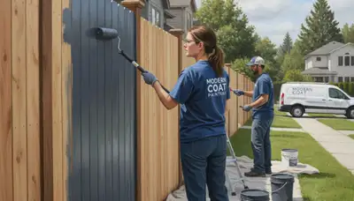 Boston, MA fence painting by Boston Paint Pros for durable exterior wood protection
