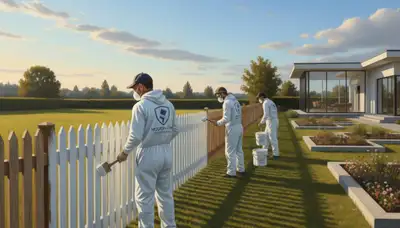 Boston fence painting service in Boston, MA with durable exterior wood coating