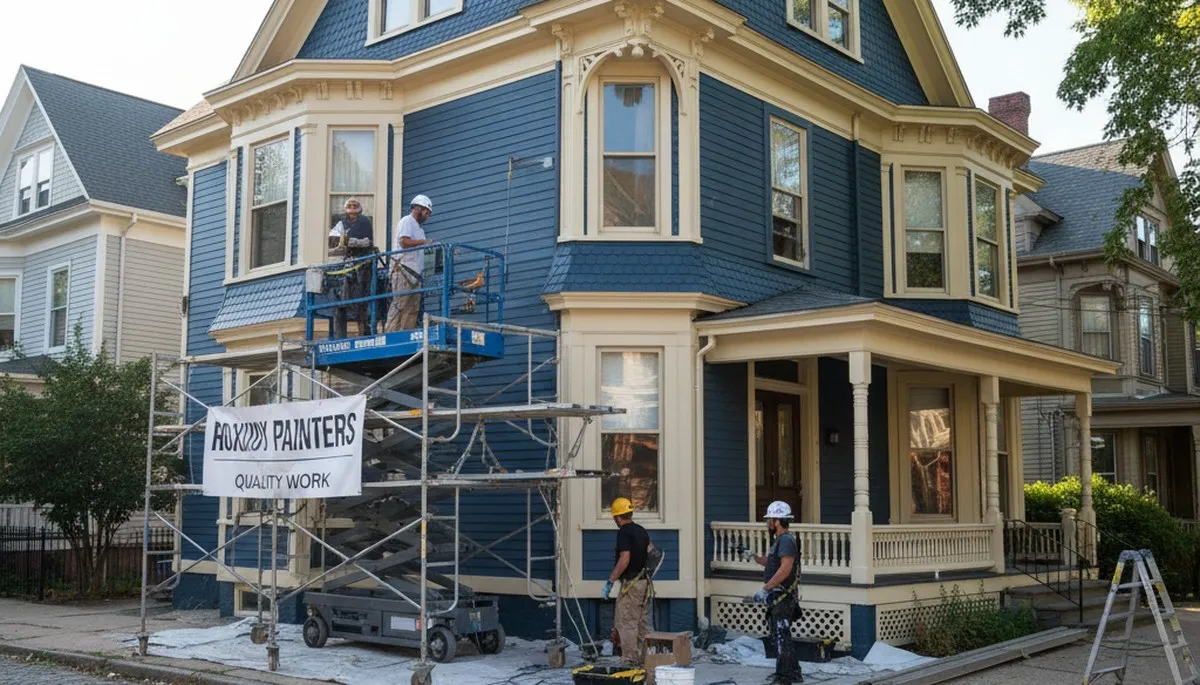 Boston, MA painting contractor on an area service page for residential and commercial painting services