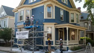 Boston, MA painting contractor on an area service page for residential and commercial painting services