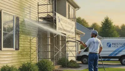 Vinyl siding pressure cleaning in Boston, MA by Boston Paint Pros to remove mold and buildup