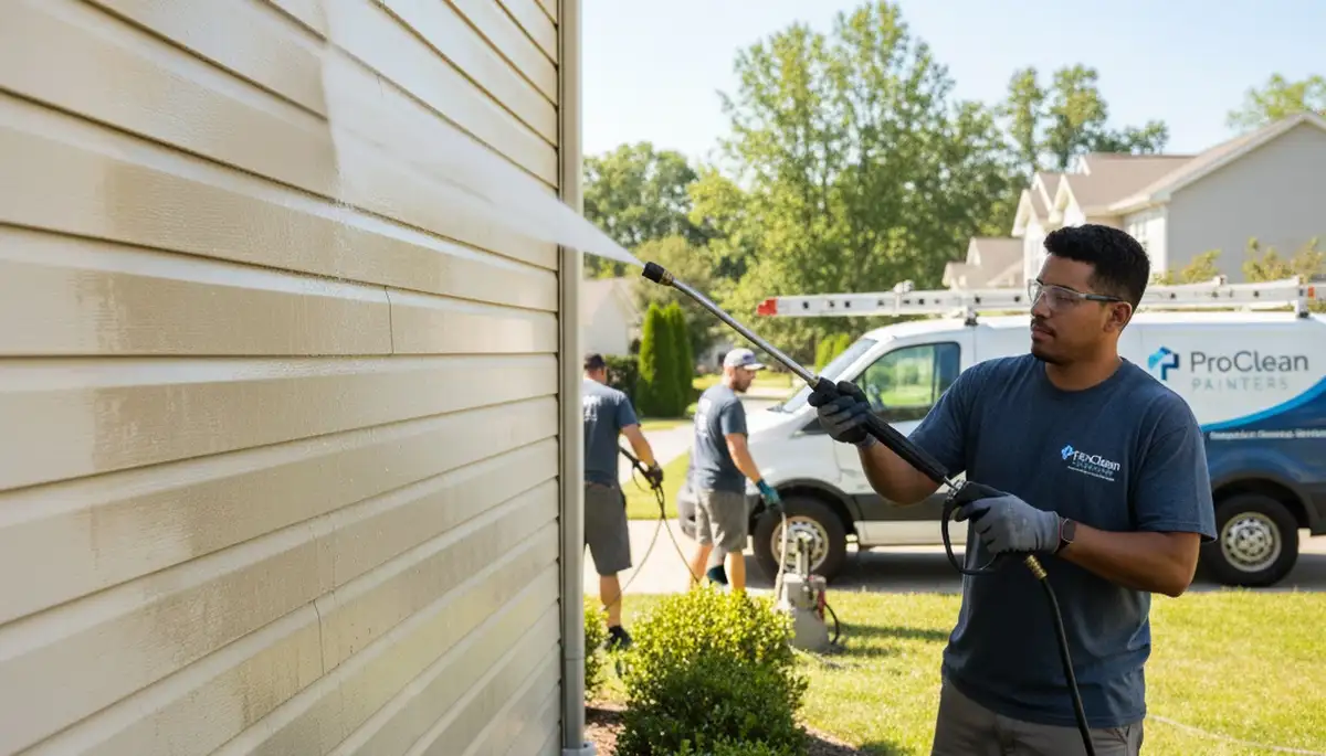 Vinyl siding pressure cleaning in Boston, MA by Boston Paint Pros for mold and mildew removal